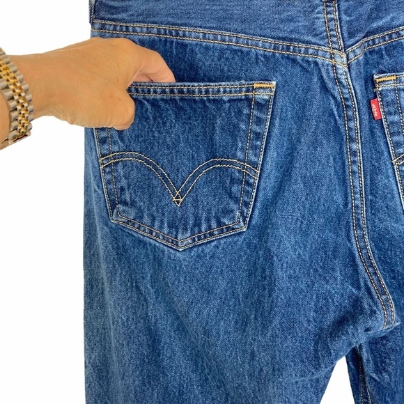 Levi’s Dark Wash 501 Straight Leg Men’s Jeans - Picture 10 of 13